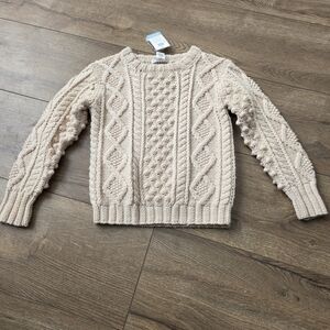 Janie and Jack Cable Knit Sweater - Cream